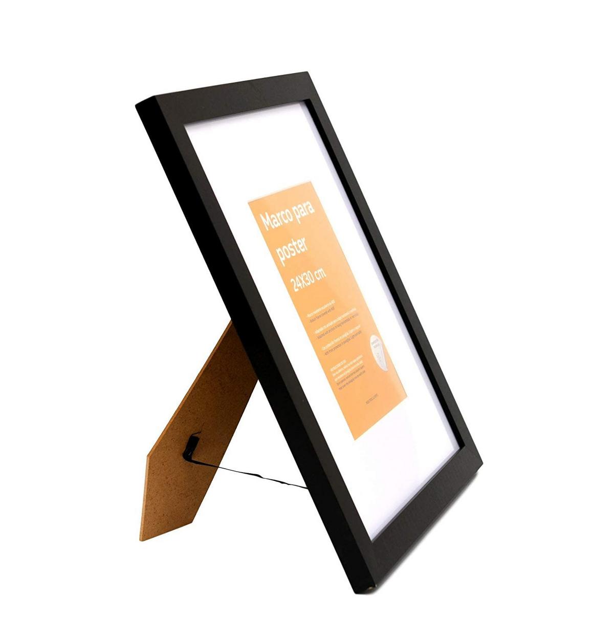 RAHMEN Set mit 10 aus MDF und Acrylglas Schutz und Aussteller für Fotografien, Bilder, Poster, Gemälde, Dekoration für Haus Farbe Schwarz A4 - Schwarz, Holz (21/3cm) - Nacnic