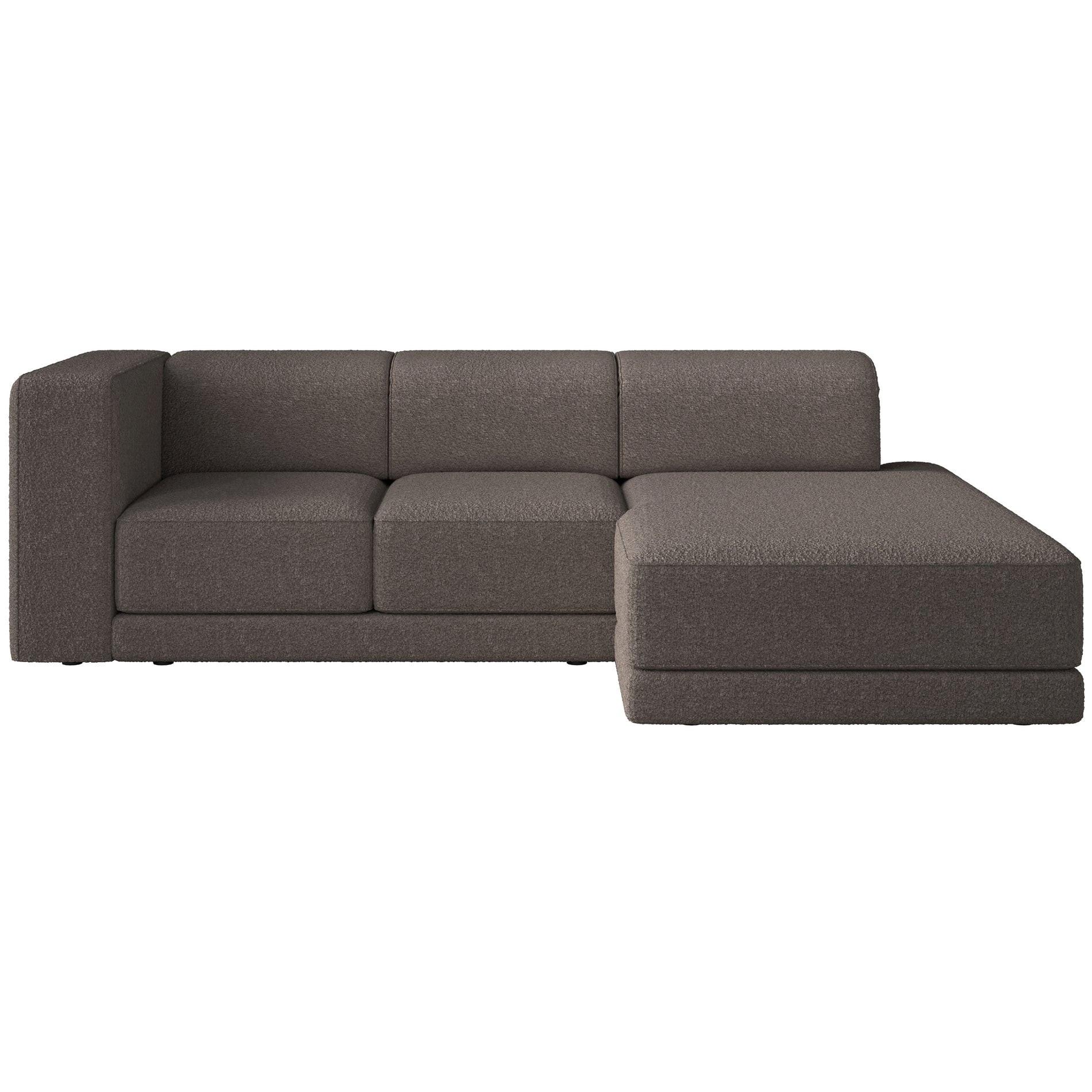ECKSOFA Novals L-Form, 4-Sitzer, rechts 278 cm - Schwarz/Braun, Kunststoff/Textil (168/278cm) - Selsey