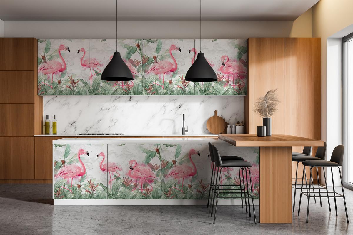 MÖBLAUFKLEBER 100x50 cm rosa - Grau, Kunststoff (50/0.1/100cm) - Wallfluent