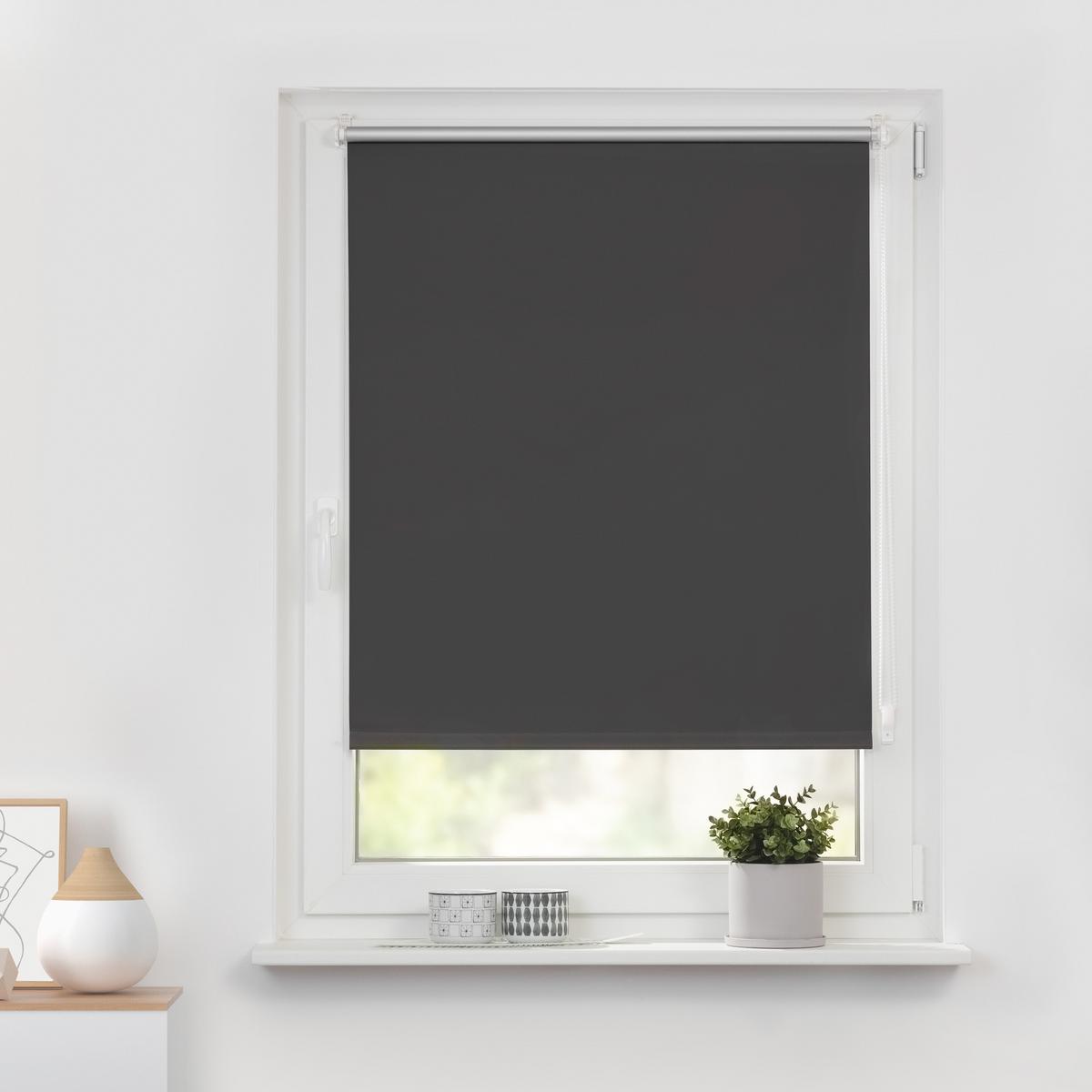 THERMO-ROLLO KLEMMFIX, OHNE BOHREN, VERDUNKELUNG - Anthrazit, Kunststoff (70/150cm) - Lichtblick Original