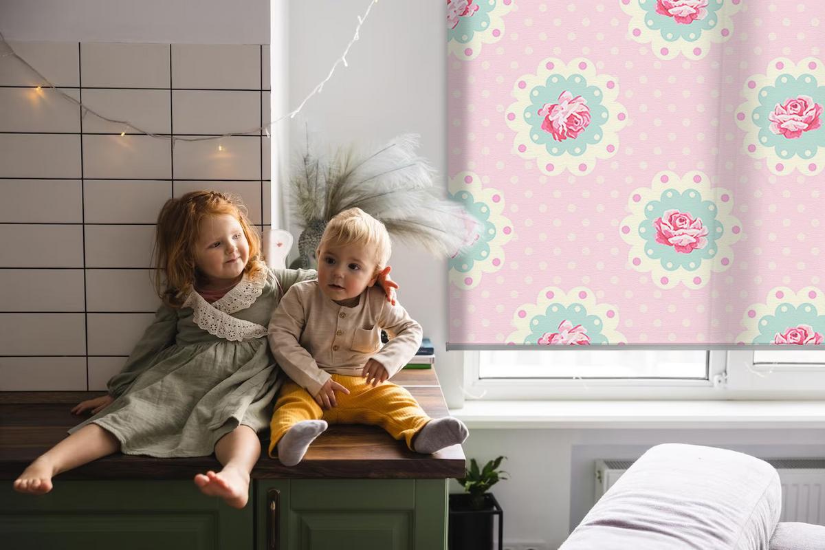 INNENROLLO - Fensterrollo - Rollo - 100x180 cm - Rosen - Pink, Kunststoff (100/180/0.5cm) - TULUP