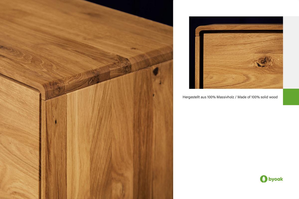 GREG HIFI-SCHRANK Kernbuche - Kernbuche, Holz (180/48/40cm) - byoak