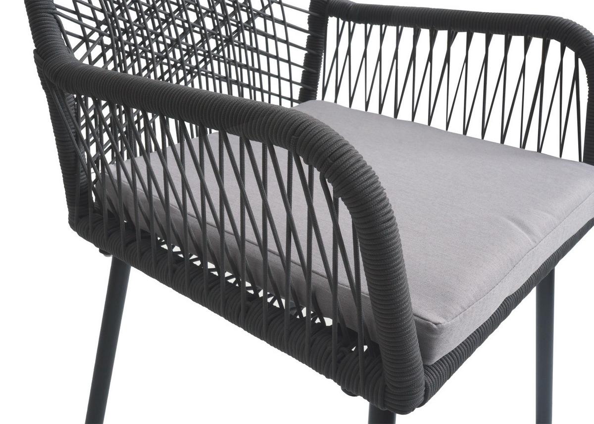 GARTENSTUHL AnthrazitGrau - Anthrazit, Textil (54/81/62cm) - MCW