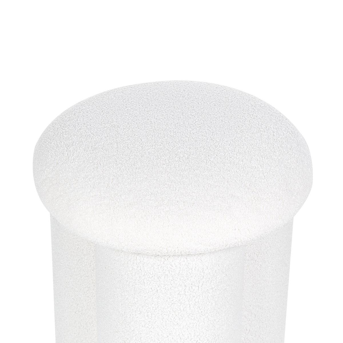 POUF Cremeweiß Carrington - Weiß, Textil (40/45/40cm) - Beliani