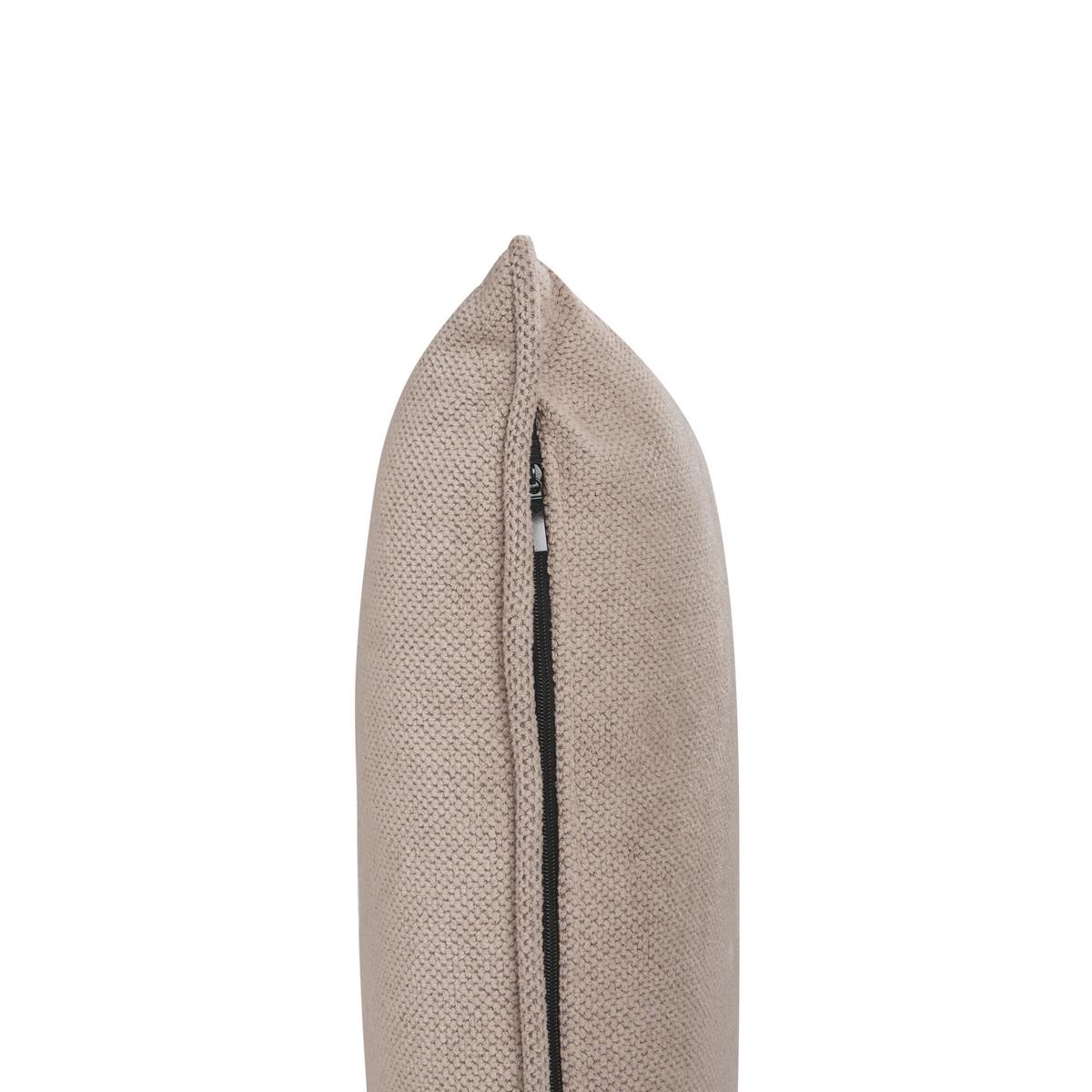 XXL-SESSEL taupe/schwarz Charmes - Taupe/Schwarz, Textil (124/72/159cm) - Beliani
