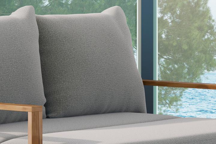 Sonneninsel inkl Kissen Grau wetterfest ausziehbar