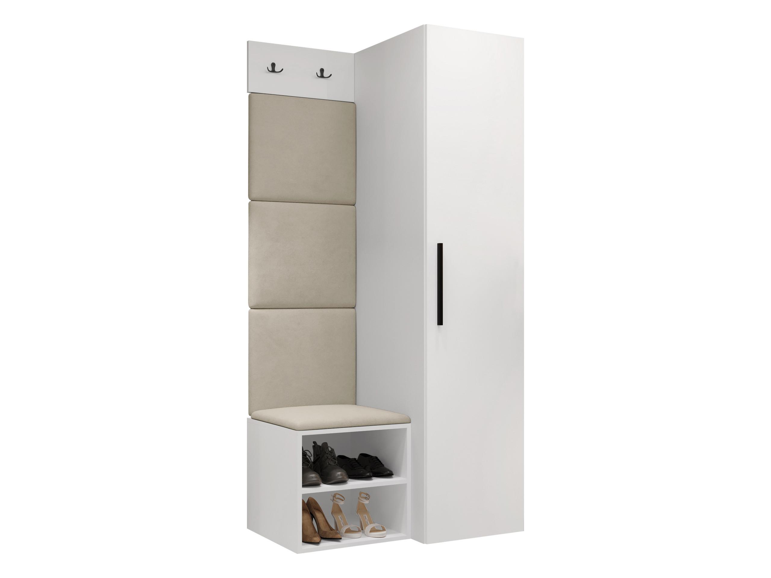 GARDEROBEN-SET Medi III - Beige/Schwarz, Holzwerkstoff/Kunststoff (40/191/50cm) - MIRJAN24