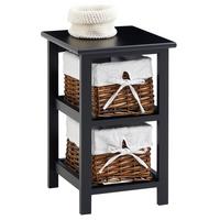 NACHTTISCH NOKOMIS schwarz - Schwarz, Holz (28/46/31cm) - IDIMEX