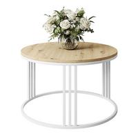 COUCHTISCH LORI LOFT - Hellbraun/Weiß, Holzwerkstoff (70/70/48cm) - Lookway