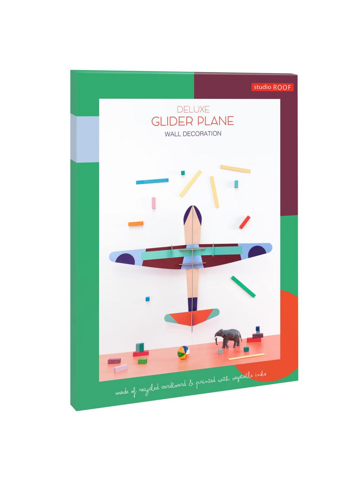 WANDDEKO Leuchts Papierflieg 15/63.5 cm - Multicolor, Wellpappe (15/63.5/86cm) - Studio Roof