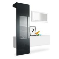 GARDEROBE Carlton Paneel in Schwarz Hochglanz - Schwarz Hochglanz, Holzwerkstoff (156/193/35cm) - Vladon