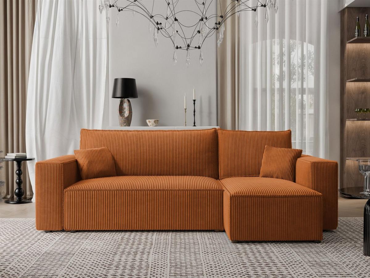 ECKSOFA Adara Mit Schlaffunktion - Hellbraun, Holzwerkstoff/Textil (145/244cm) - Fun Möbel
