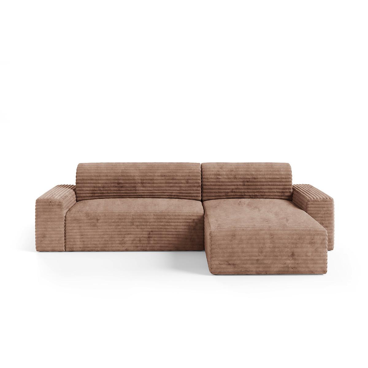 ECKSOFA Fabio 3 Sitzplätze Hellbraun - Braun, Holz (300/185cm) - Petits-meubles