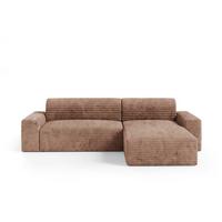 ECKSOFA Fabio 3 Sitzplätze Hellbraun - Braun, Holz (300/185cm) - Petits-meubles