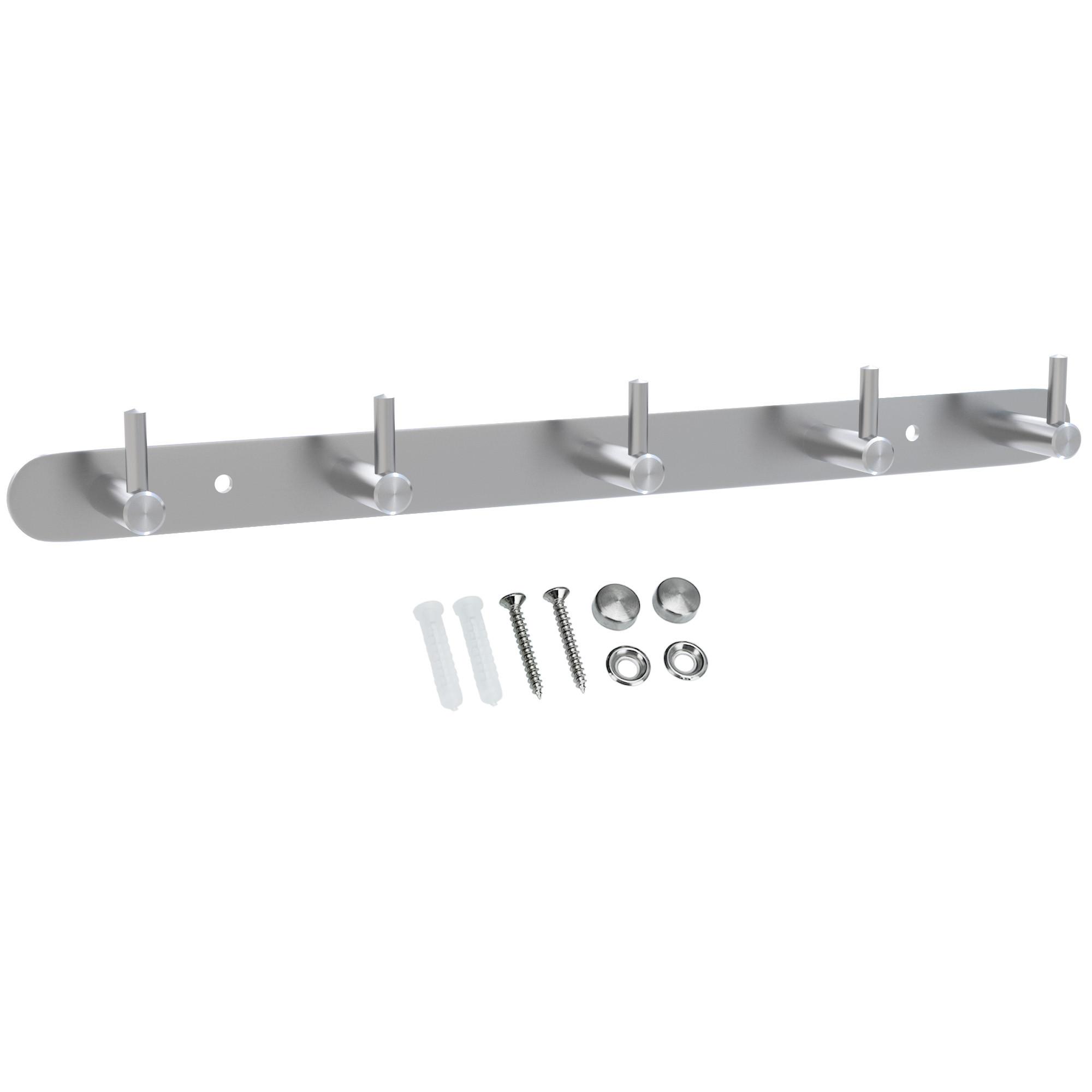 HAKENLEISTE 38.1/4.2/4.2 cm - Silberfarben, Metall (4.2/4.2/38.1cm) - Intirilife