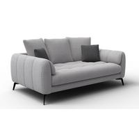 SOFA CALME 2,5-Sitzer, hellgrau - Hellgrau/Schwarz, Holz/Textil (199/92/108cm) - Wozimo