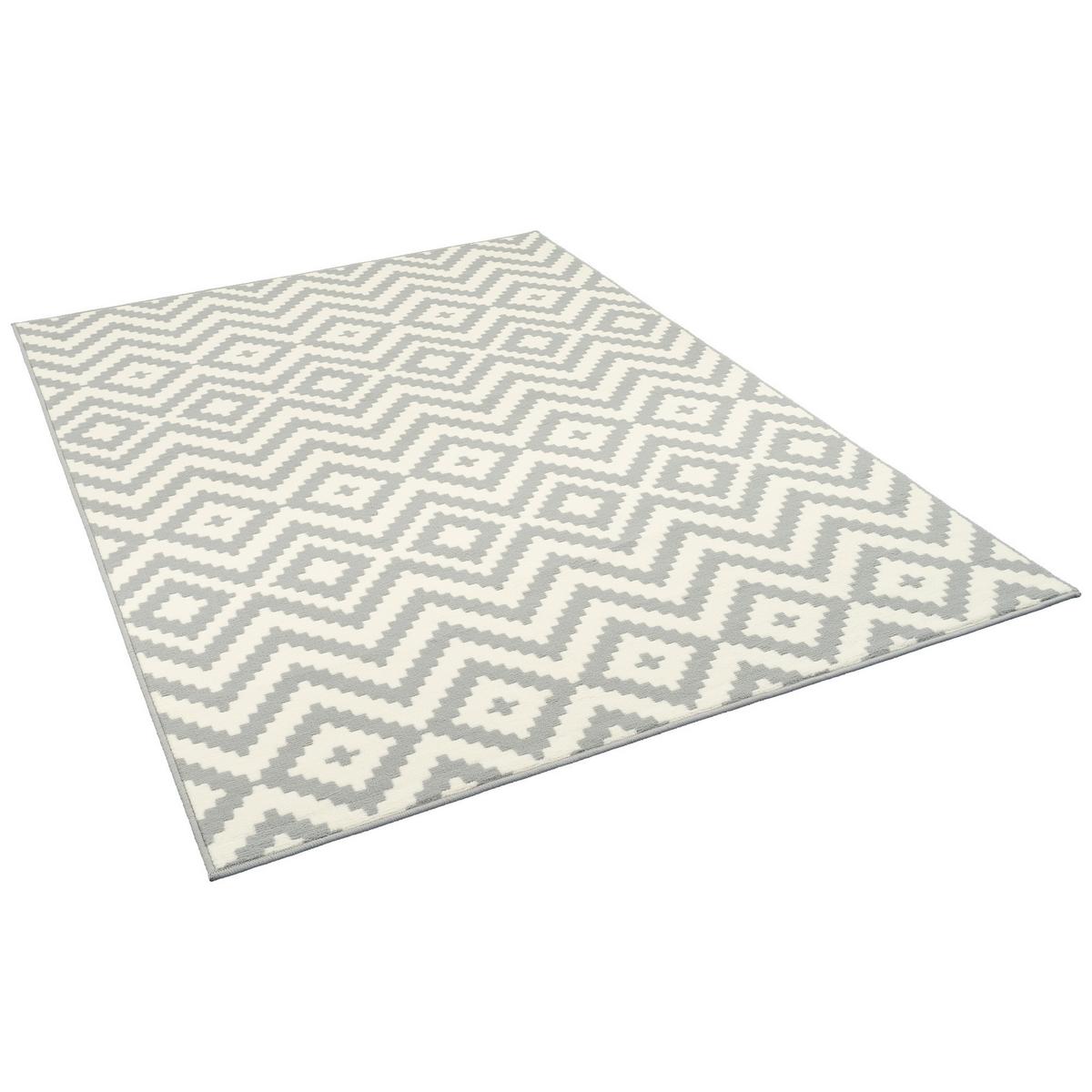 TEPPICH MODERN TRENDLINE RAUTEN - Grau, Textil (140/200cm) - Pergamon