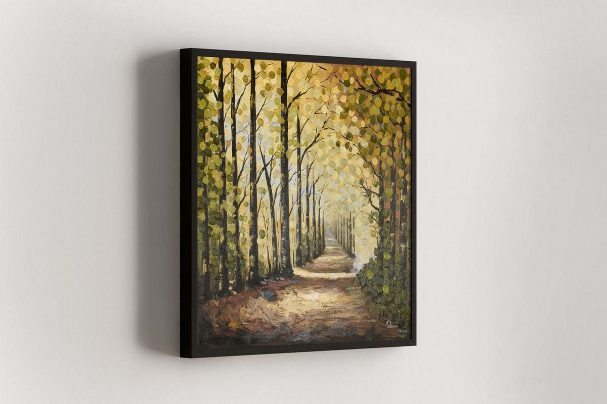 ACRYLBILD HANDGEMALT 80/80 cm - Braun/Grün, Holz/Textil (80/80cm) - KUNSTLOFT