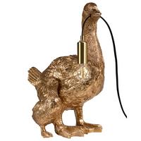 TISCHLAMPE Ente Gold Daffy - Messingfarben/Goldfarben, Kunststoff (33/21/40cm) - Beliani
