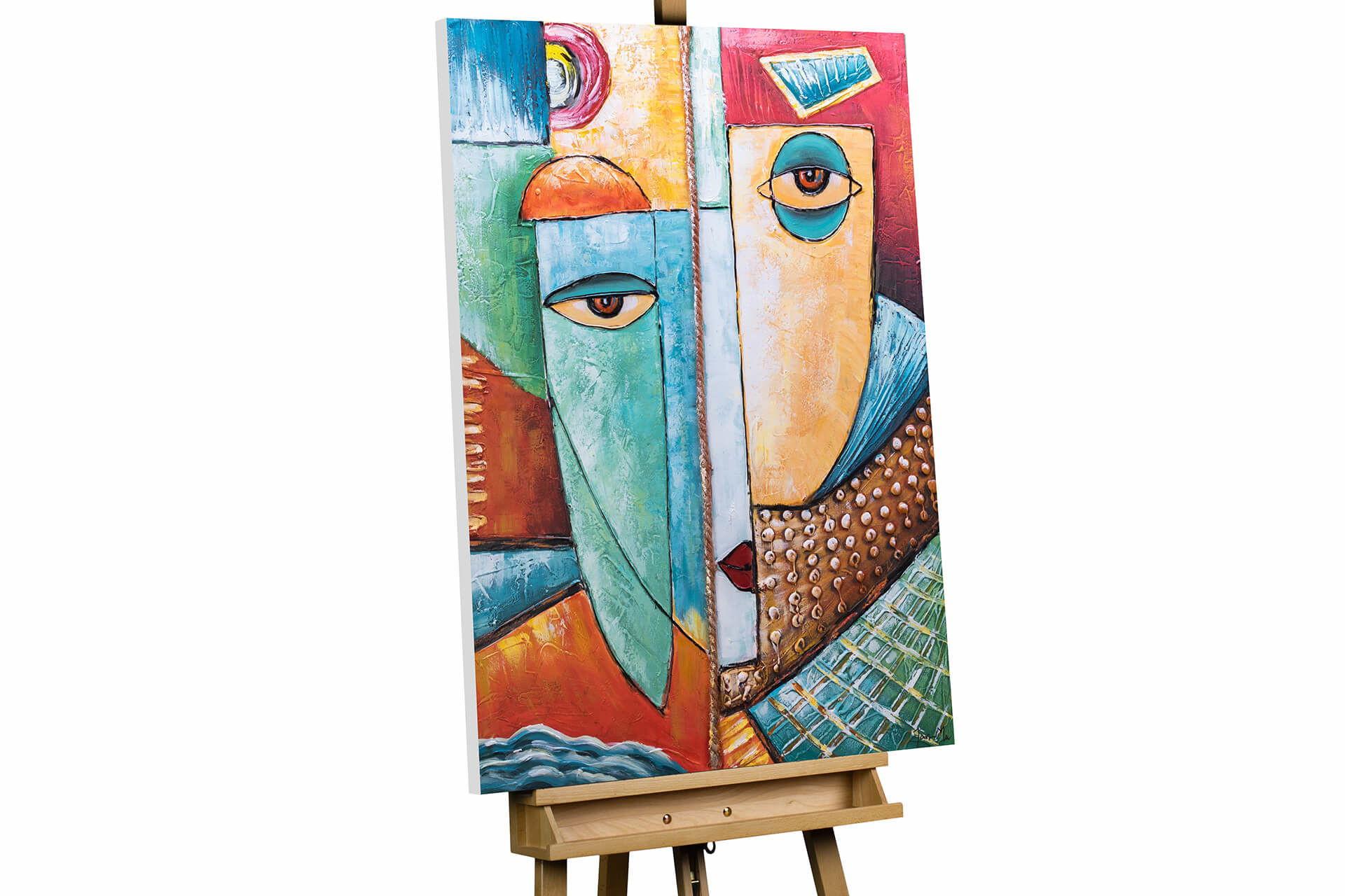 ACRYLBILD HANDGEMALT 75/100 cm - Multicolor, Holz/Textil (75/100cm) - KUNSTLOFT