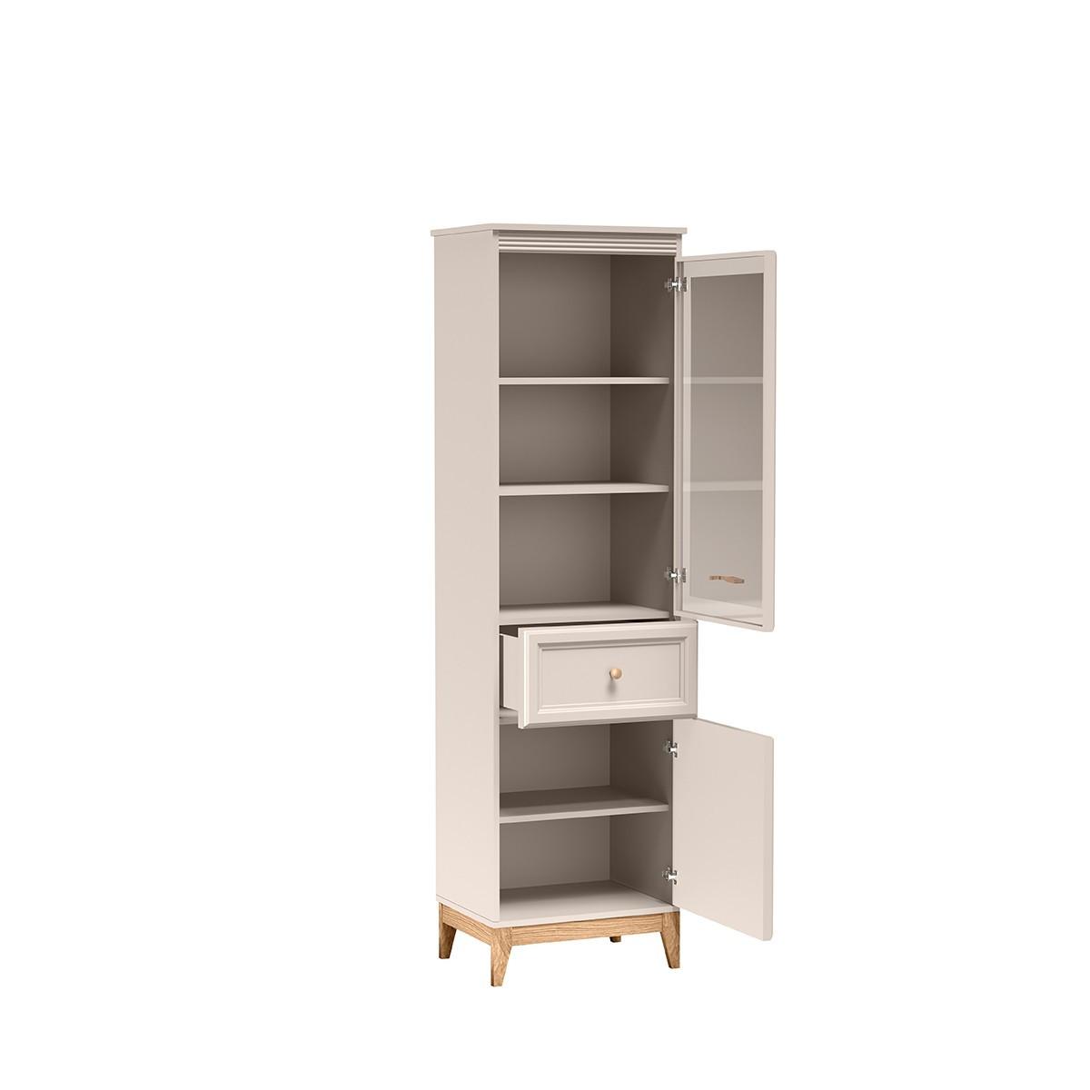 VITRINE CUNEO 193 / 55 cm in Kaschmir - Kaschmir, Holzwerkstoff (55/193/40.5cm) - MASSENO