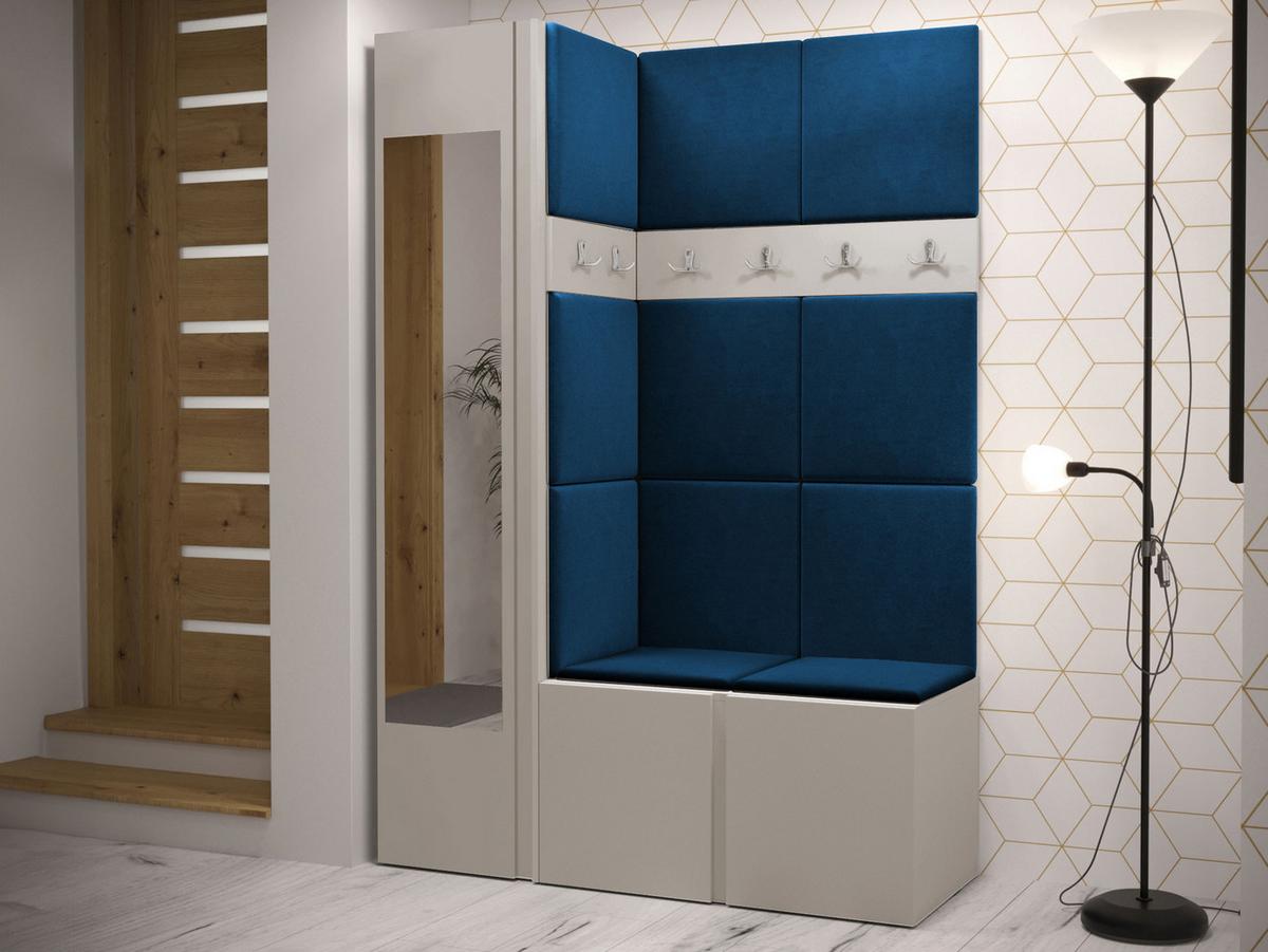 GARDEROBEN-SET Orion X - Kaschmir/Blau, Holzwerkstoff/Kunststoff (124/186/46cm) - MIRJAN24