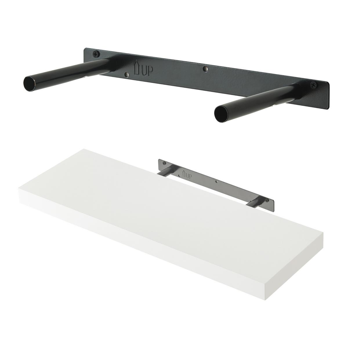WANDREGAL-SET 3 TLG. Stranda - Weiß, Holzwerkstoff/Metall (60/3.5/20cm) - [en.casa]