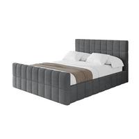 POLSTERBETT mit Bettkasten, Fußteil und Lattenrost, Boxbett ohne Matratze - AMEA-Z 180x200 Dunkelgrau - Anthrazit, Holzwerkstoff/Textil (180/200cm) - ALTDECOR