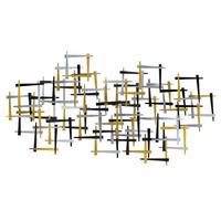 WANDDEKO Gold 108/60 cm - Goldfarben, Metall (3.89/60/4cm) - KUNSTLOFT