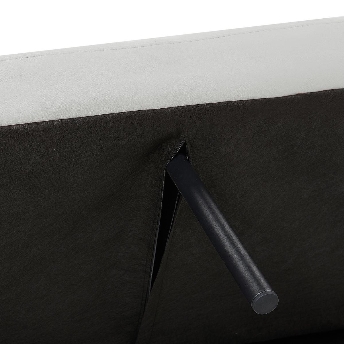 3-SITZER-SCHLAFSOFA Samtstoff Hellgrau Vimmerby - Hellgrau, Textil (212/90/80cm) - Beliani
