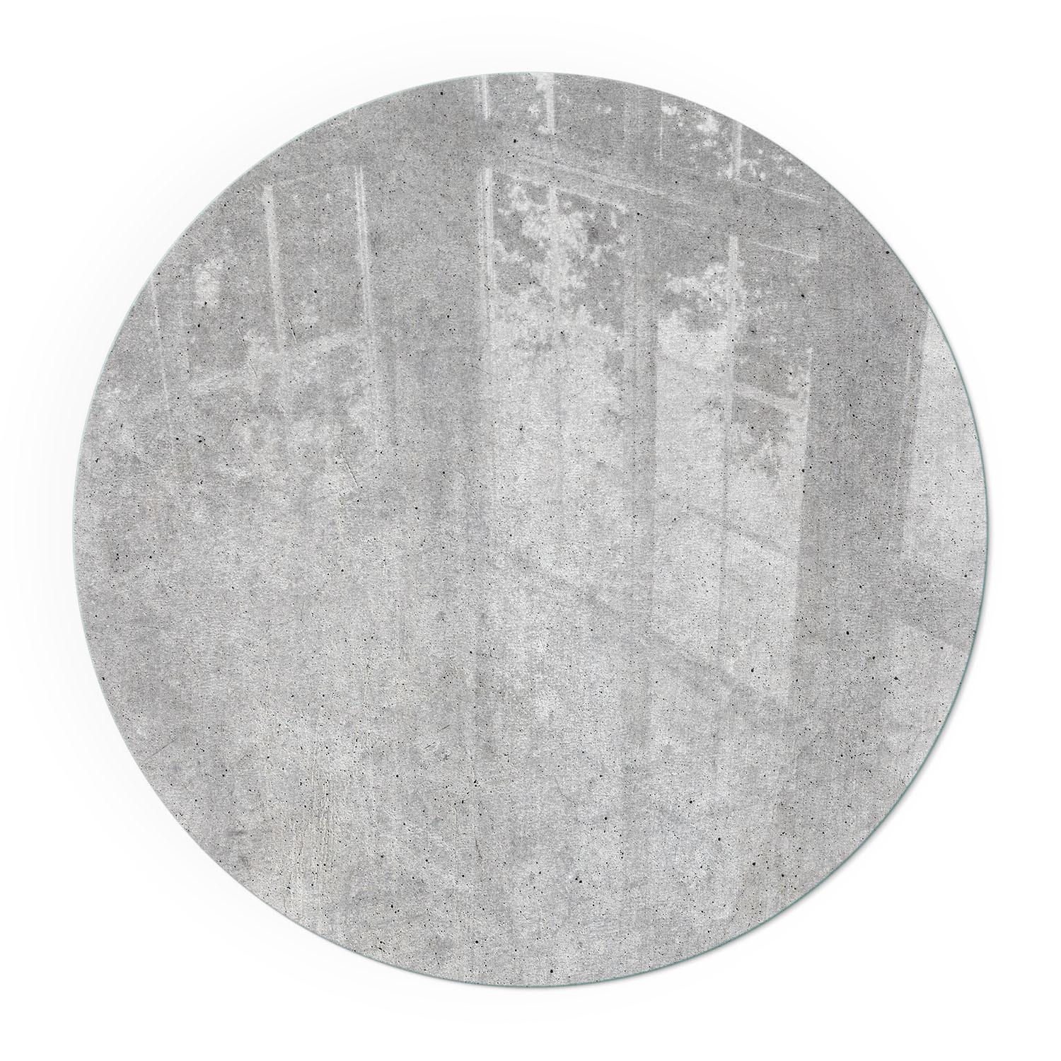 GLASPLATTE für Kamin Ø 70 cm - Grau, Glas (70/70/0.4cm) - TULUP