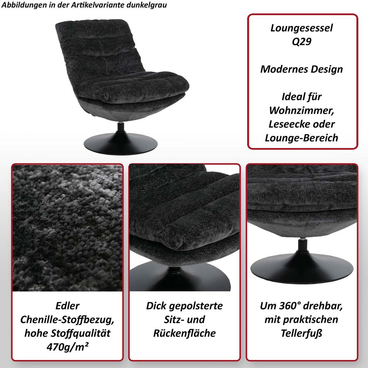 LOUNGESESSEL Braun - Braun, Textil (72/91/90cm) - MCW