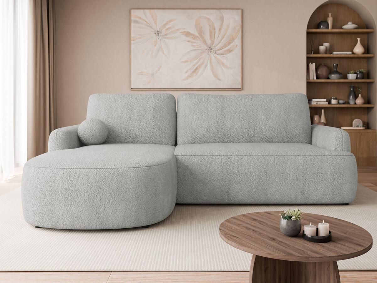 ECKSOFA Loridu, Seite: Links - Hellgrau/Schwarz, Holz/Kunststoff (250/174cm) - MIRJAN24