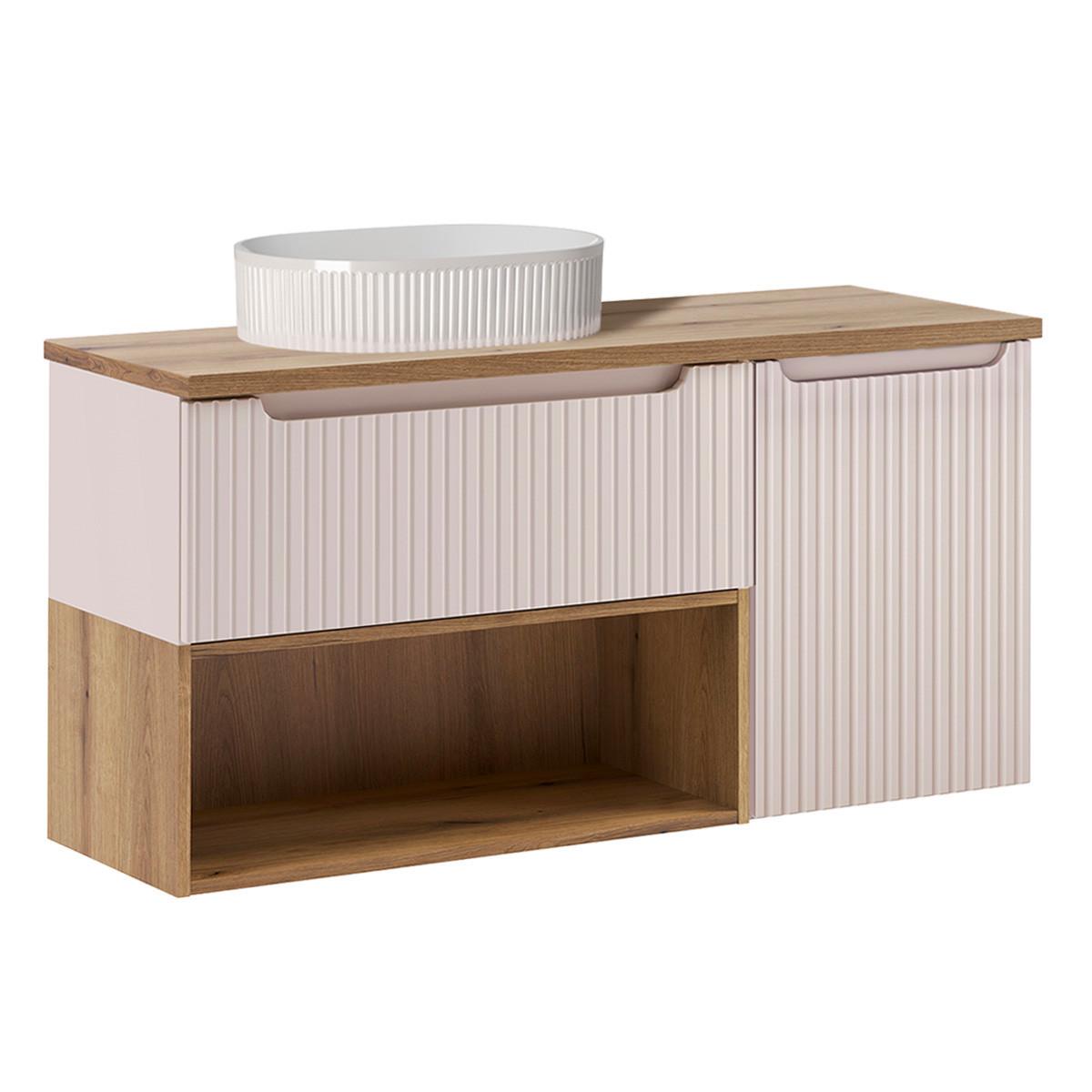 WASCHTISCH 120.4cm Riva Kaschmir - Beige, Holzwerkstoff (120.4/60/40cm) - Petits-meubles