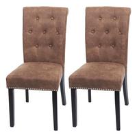 ESSZIMMERSTUHL FIELD Dunkelbraun 2er-Set - Dunkelbraun/Braun, Textil (47/98/62cm) - MCW
