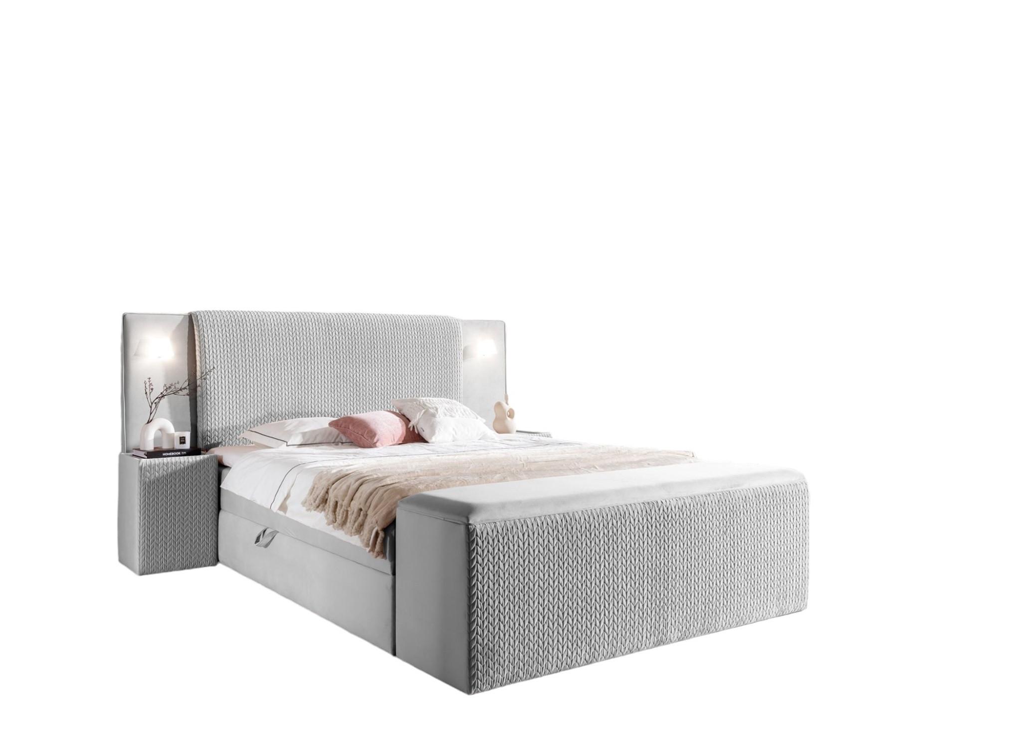 BOXBETT Marten überlänge Set.4 - Hellgrau, Holzwerkstoff/Textil (120/220cm) - Fun Möbel