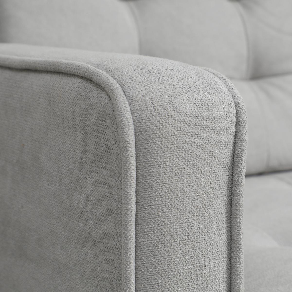 2 Sitzer Sofa, Couch mit Stauraum, Holzbeine, Gepolsterter Polstersofa, Hellgrau - Hellgrau/Naturfarben, Holz/Textil (62/78/117cm) - HOMCOM
