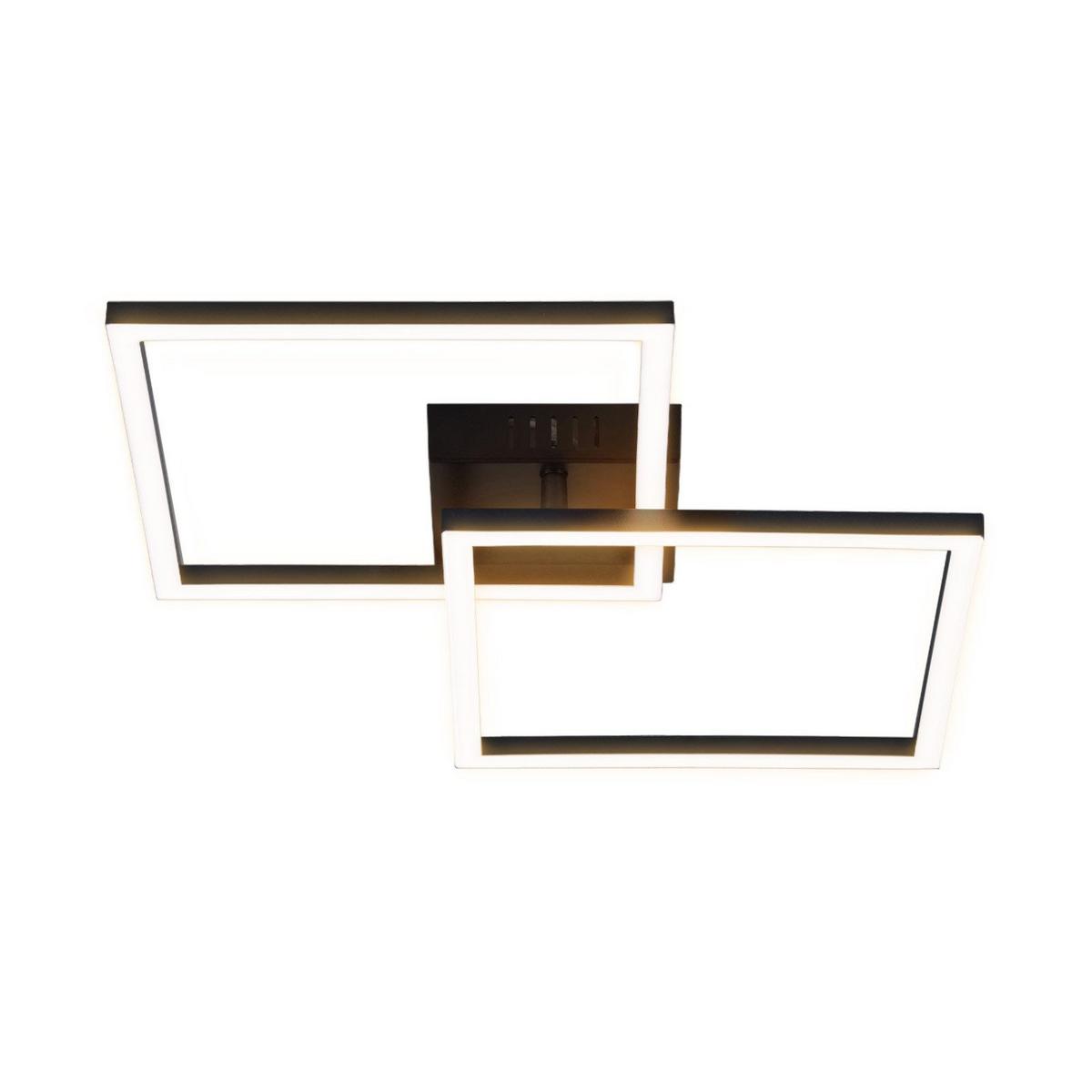LED-DECKENLEUCHTE Krause 39.5/39.5/6.7cm - Schwarz, Kunststoff (39.5/39.5/6.7cm) - ZMH