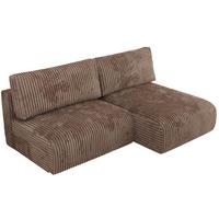 ECKSCHLAFSOFA VIVO L Braun Cord - rechts - Schwarz/Braun, Kunststoff/Textil (150/223cm) - MKS