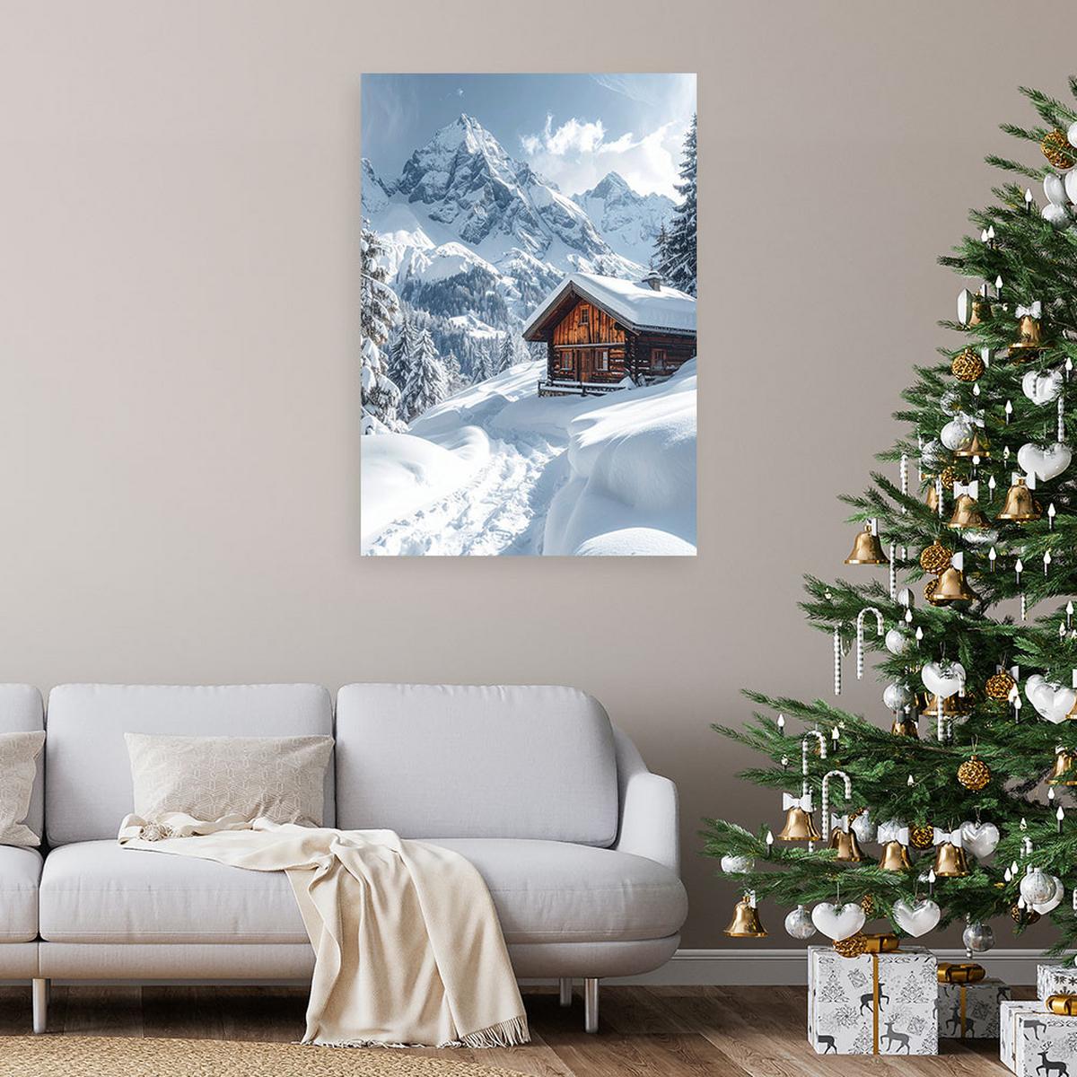 LEINWANDBILD Weihnachten 20x30cm - Weiß, Textil (20/30cm) - Feeby