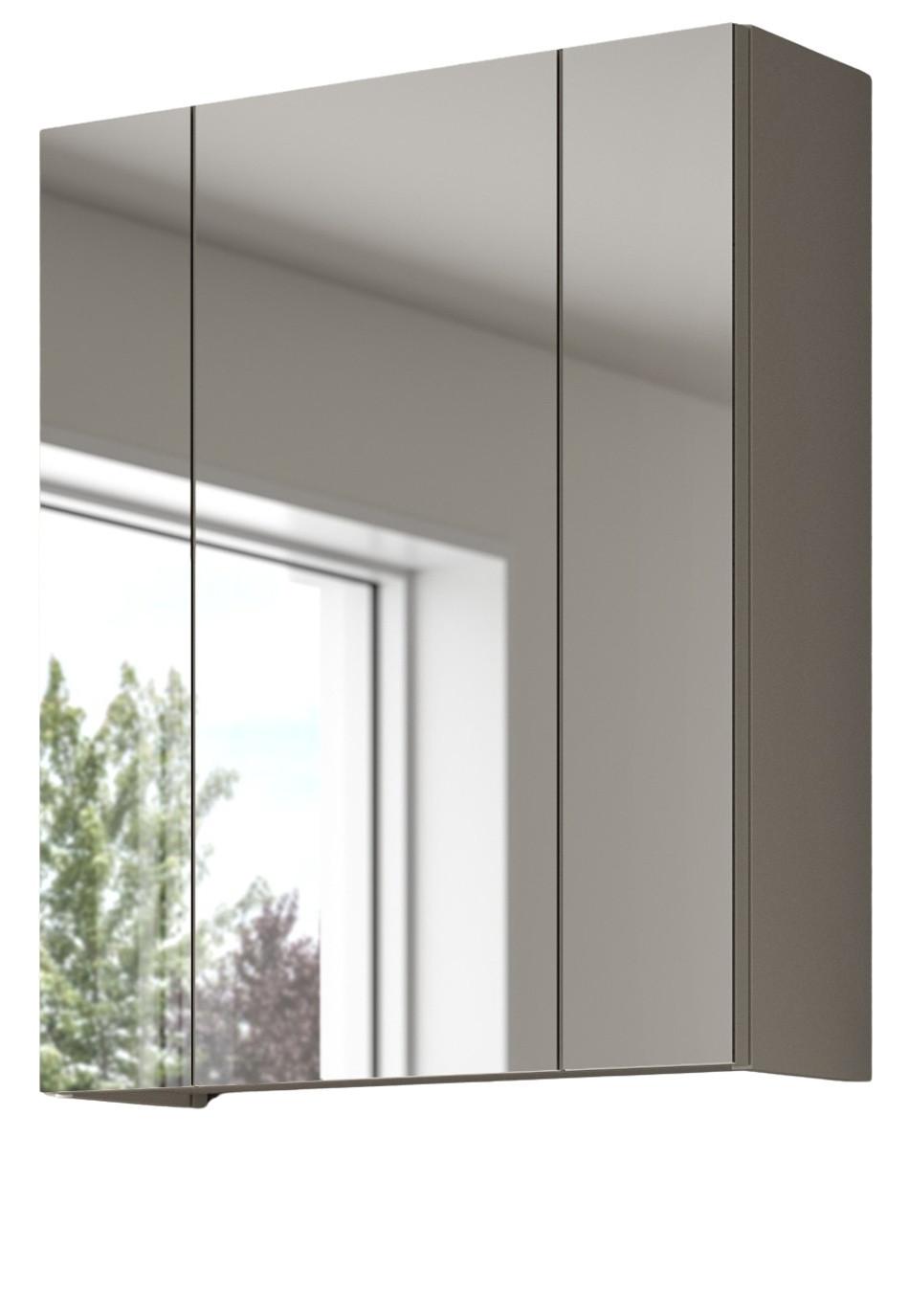 SPIEGELSCHRANK Kaschmir 60 x 70 cm, Badezimmer Schrank 3-türig - Kaschmir, Glas/Holzwerkstoff (60/70/18cm) - Inn.Furn