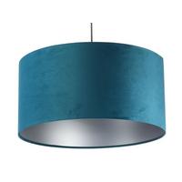 HÄNGELEUCHTE Silber 50/25 cm - Türkis/Silberfarben, Kunststoff (50/0.8/25cm) - ONZENO