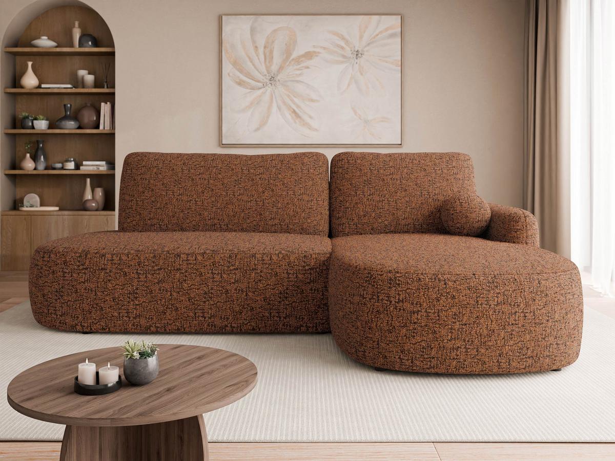 ECKSOFA Loridu O, Seite: Rechts - Messingfarben/Schwarz, Holz/Kunststoff (274/174cm) - MIRJAN24