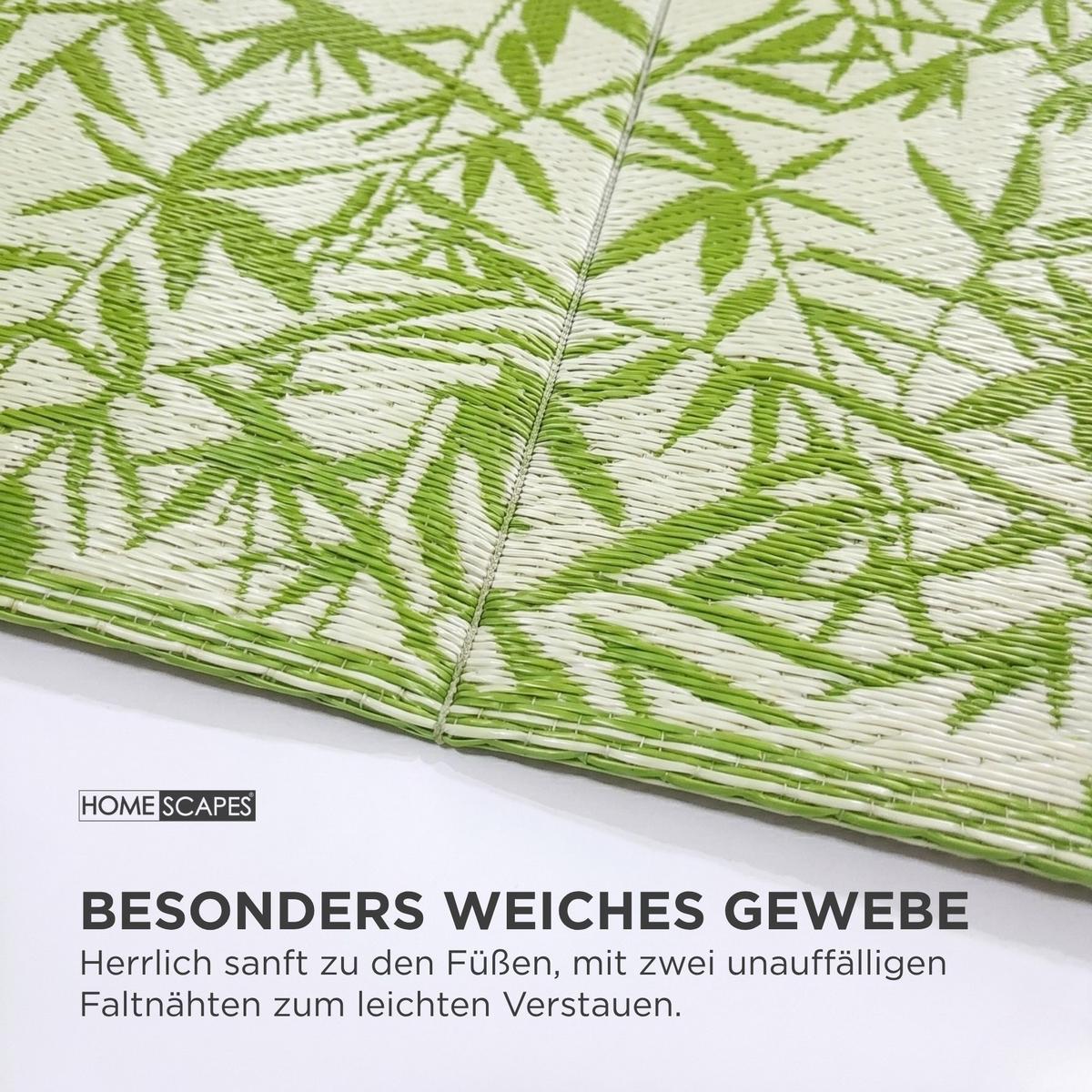OUTDOORTEPPICH Zena, floral gemustert 240/300 cm - Grün, Kunststoff (240/300cm) - Homescapes