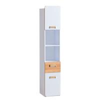 DREHTÜRENSCHRANK MANTI 35/188/37,7cm 2-türig Weiß - Eichefarben/Weiß, Holzwerkstoff (35/188/37.7cm) - MASSENO