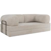 3-SITZER SOFA ORSETTO - Beige Cord - Beige/Schwarz, Textil/Metall (200/70/100cm) - MKS