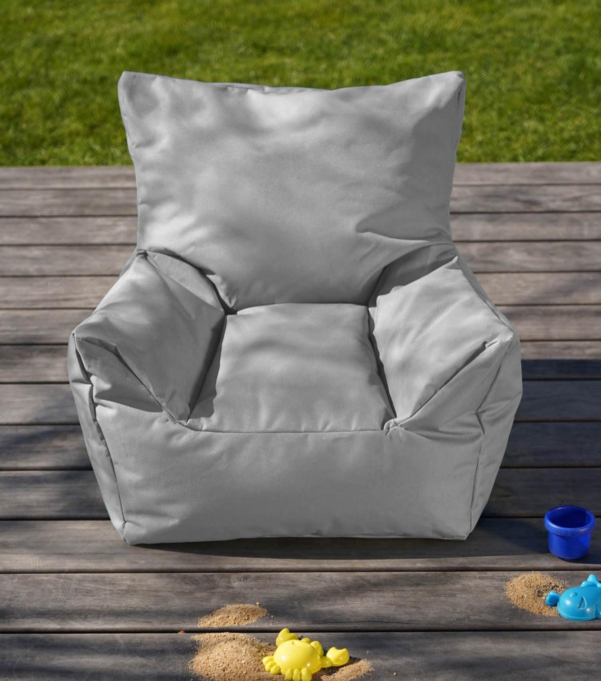 OUTDOOR-KINDER-SITZSACK Der Gartenzwerg - Grau, Textil (52/57/53cm) - Mokebo
