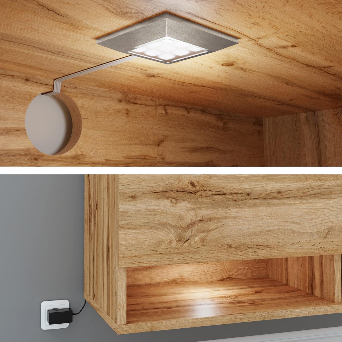 TV-LOWBOARD A180 MDF mit RGB LED Beleuchtung - Graphitfarben/Schwarz, Holzwerkstoff/Kunststoff (180/30/33cm) - MIRJAN24