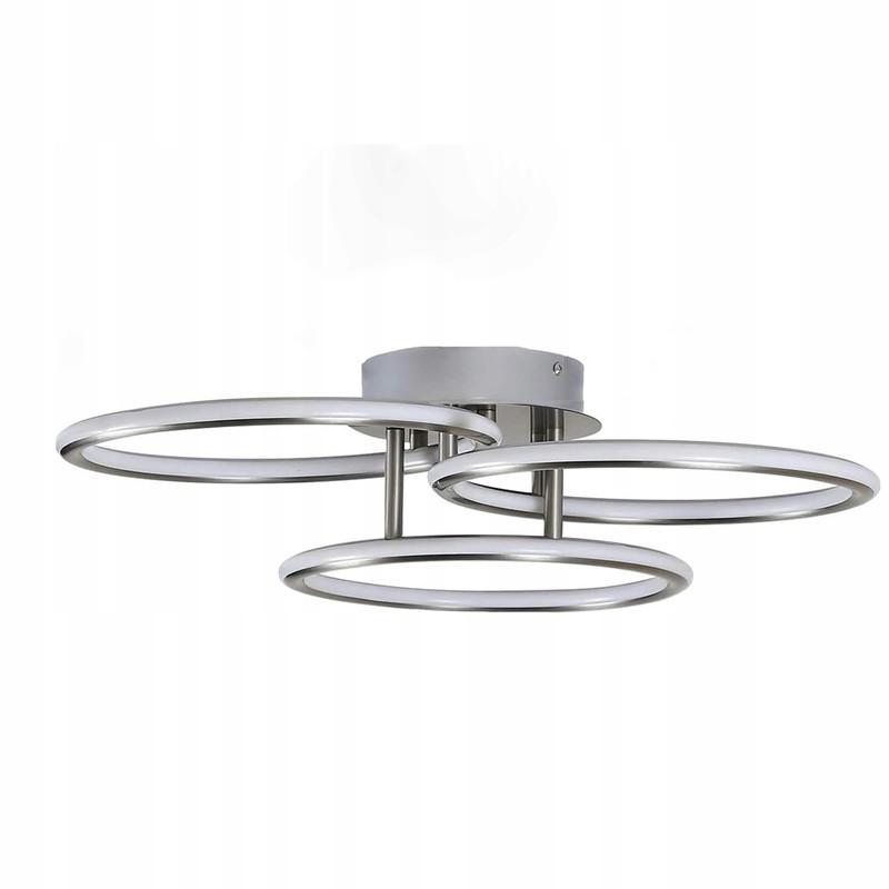 LED-DECKENLEUCHTE Luster 35/44.5/12cm - Silberfarben, Metall (44.5/35/12cm) - Nettlife