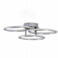 LED-DECKENLEUCHTE Luster 35/44.5/12cm - Silberfarben, Metall (44.5/35/12cm) - Nettlife
